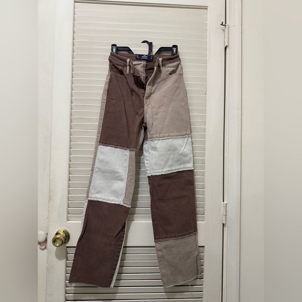 Hollister Women's Patchwork Dad Jeans High Rise Colorblock Patchwork 🎉HP🎉